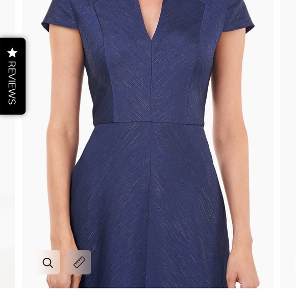 New! Kay Unger New York NavyBlue V Neck long dress size 4 - Picture 14 of 14